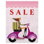 Fashion Flyer Scooter Woman Pink Damask