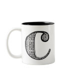 Fashion font, Letter c mugs