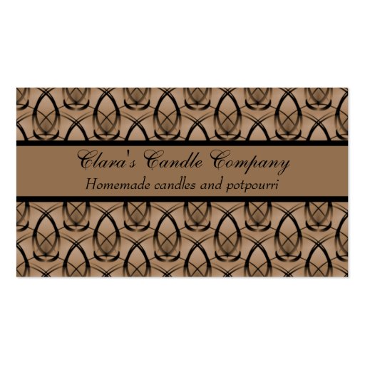Fashion Forward Business Card, Chocolate Brown (front side)
