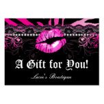 Fashion Gift Card Lace Lips Zebra Pink Business Card Templates
