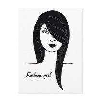 'Fashion girl' postcard