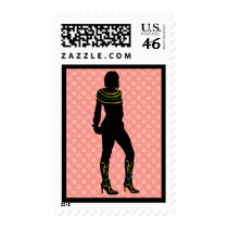 FASHION GIRL SILHOUETTE postage