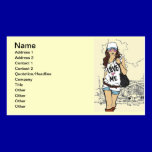 Fashion Girl Vector Illustration business cards