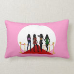 Fashion Girls Red Carpet MoJo Lumbar Throw Pillow pillows