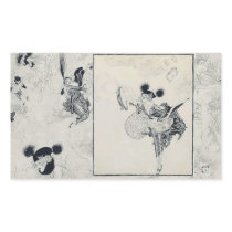 Fashion glamour ladies rectangular stickers