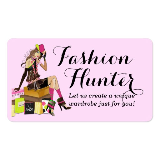 Fashion Hunter Business Card (front side)
