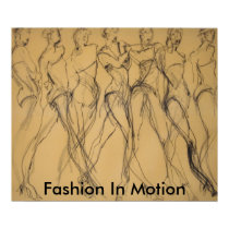 Fashion In Motion Drawing & Sketches posters