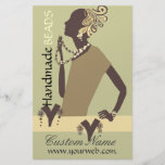 Fashion Jewel  Model with Modern Beaded Art Flyer Design