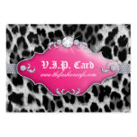 Fashion Jewelry VIP Club Card Leopard Black Pink Business Card Template