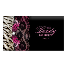 Fashion Jewelry Zebra Lace Pink Business Card
