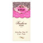 Fashion Leopard Jewelry Crown Lace Pink Customized Rack Card