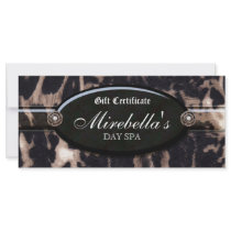 Fashion Leopard Jewelry Gift Certificate Rack Card Design