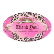 Fashion Leopard Sticker Jewelry Crown Pink 3