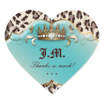 Fashion Leopard Sticker Jewelry Lace Gold Teal