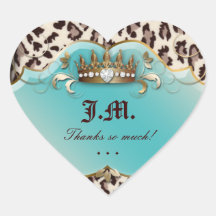 Fashion Leopard Sticker Jewelry Lace Gold Teal