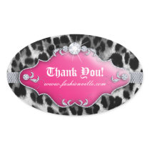 Fashion Leopard Sticker Jewelry Pink Black