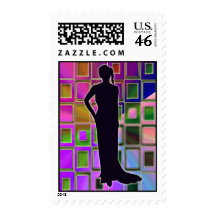 FASHION MODEL SILHOUETTE POSTAGE