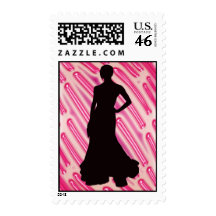 FASHION MODEL SILHOUETTE STAMPS