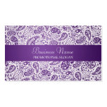 Fashion Paisley Purple Professional Business Card Template