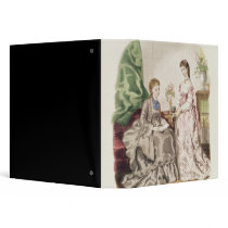 Fashion plate showing ballgowns binder