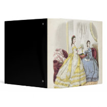 Fashion plate showing ballgowns vinyl binder