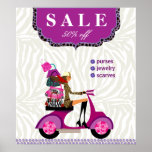 Fashion Poster Sale - Handbag Jewelry Purple posters