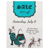Fashion Purse Boot Zebra Leopard Sale Personalized Flyer