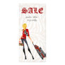 Fashion Rack Card handbag suitcase zebra red tan