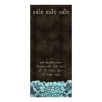 Fashion Rack Card Lingerie Lace Blue Brown Leather