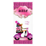 Fashion Rack Card Scooter Woman Purses Leopard
