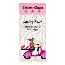 Fashion Rack Card Scooter Woman Shoes Zebra 2