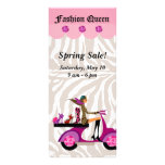 Fashion Rack Card Scooter Woman Shoes Zebra 2