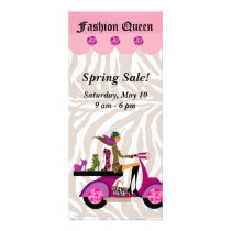Fashion Rack Card Scooter Woman Shoes Zebra 2