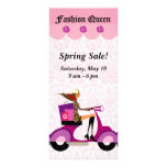 Fashion Rack Card Scooter Woman Shopping Bags