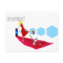 FASHION RUNWAY gum postcards