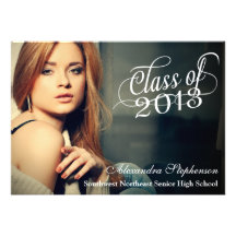 Fashion Script Class of 2013 Invitation