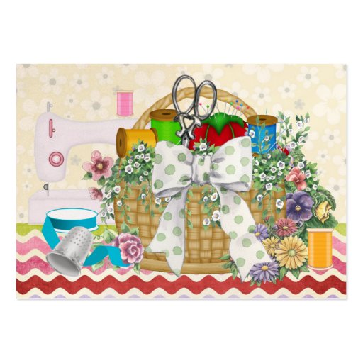 Fashion / Seamstress / Sewing Basket - SRF Business Card (front side)