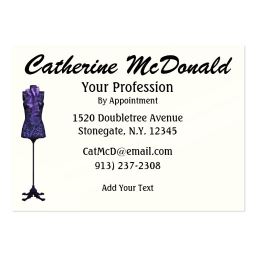 Fashion / Seamstress / Upholstery - SRF Business Cards (back side)