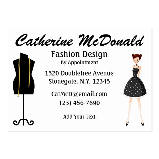 Fashion / Seamstress VIP Card - SRF Business Card Templates (back side)
