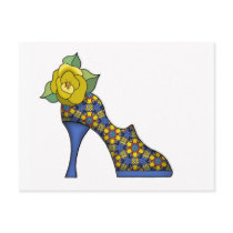 Fashion Shoe with Rose  01 Post Cards