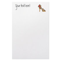 Fashion Shoe with Rose  03 Stationery Design