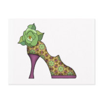Fashion Shoe with Rose  08 Post Cards