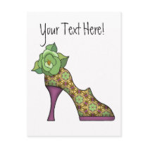 Fashion Shoe with Rose  08 Postcards