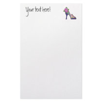 Fashion Shoe with Rose  12 Stationery Paper