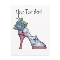 Fashion Shoe with Rose  13 Postcard