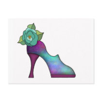 Fashion Shoe with Rose  14 Postcard