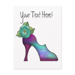 Fashion Shoe with Rose  14 Postcard