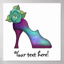 Fashion Shoe with Rose  14 Posters