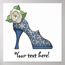 Fashion Shoe with Rose  20 Poster