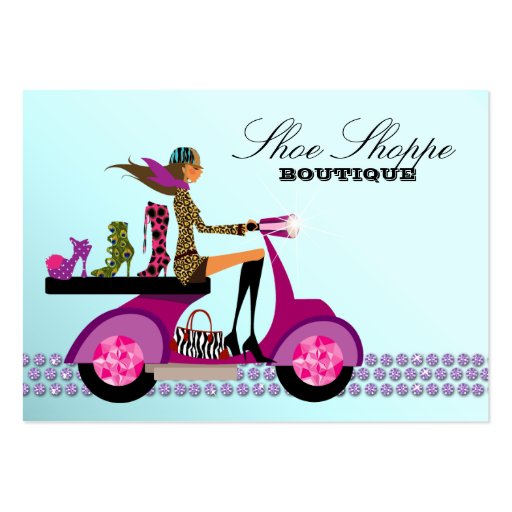 Fashion Shoes Jewelry Business Card Scooter Blue